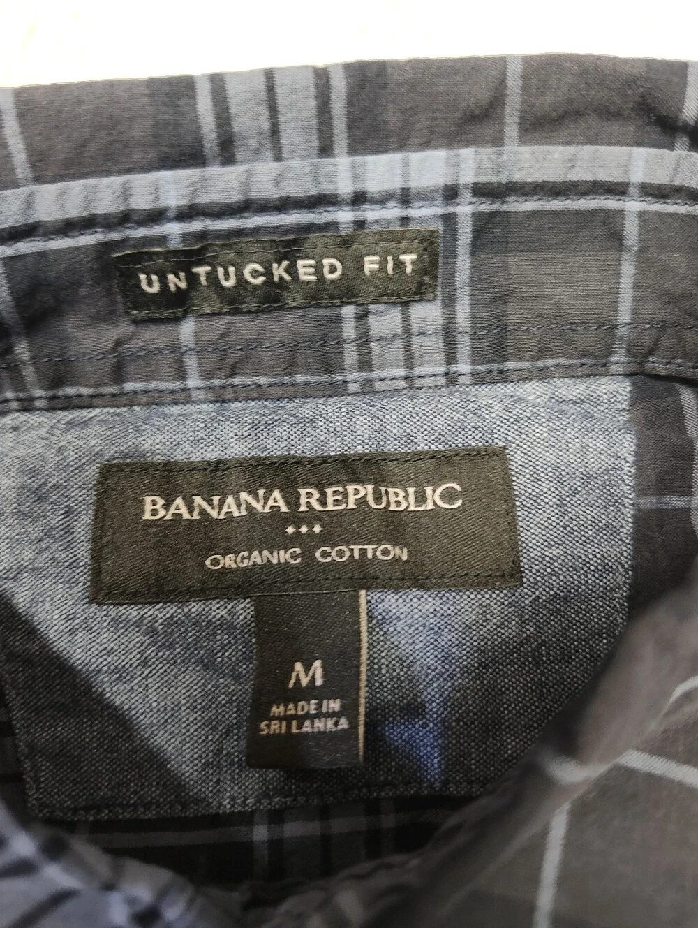 • Banana Republic Men's Long Sleeve Button Up Plaid Shirt Size Medium Multicolor